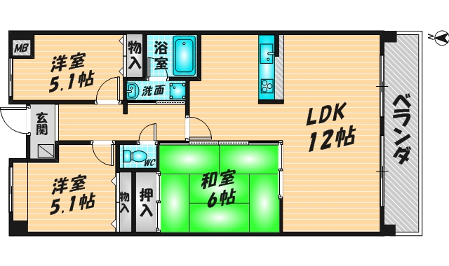 プランテーム吉田　（402号）