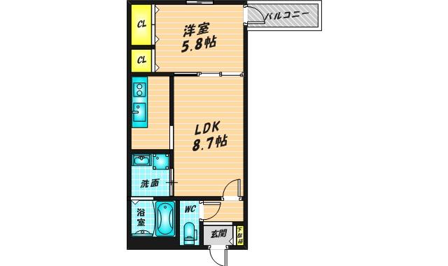 フジパレス河内花園Ⅱ番館 (302号)