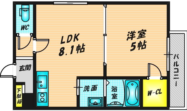 フジパレス東花園 (102号)