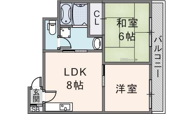 メゾンドール若江北 (202号)