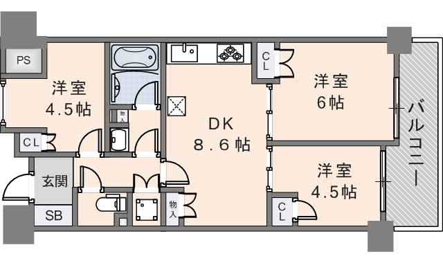 ライオンズ若江岩田ステーションプラザ (613号)