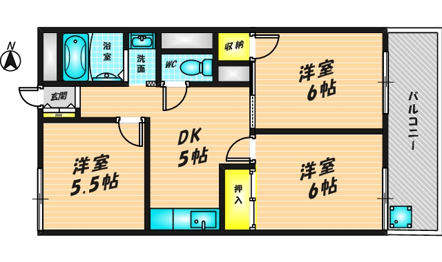 第1高山ハイツ　（306号）