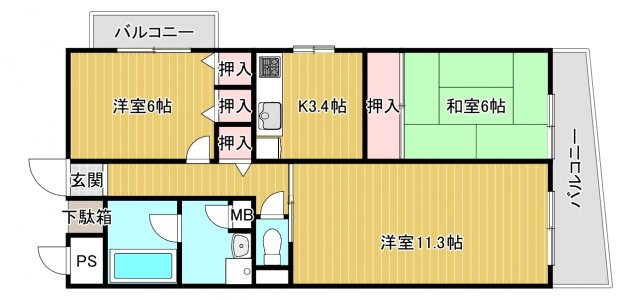 グドゥウエル新石切　（603号）