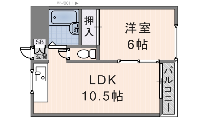 岩崎ハイツP1　（403号）