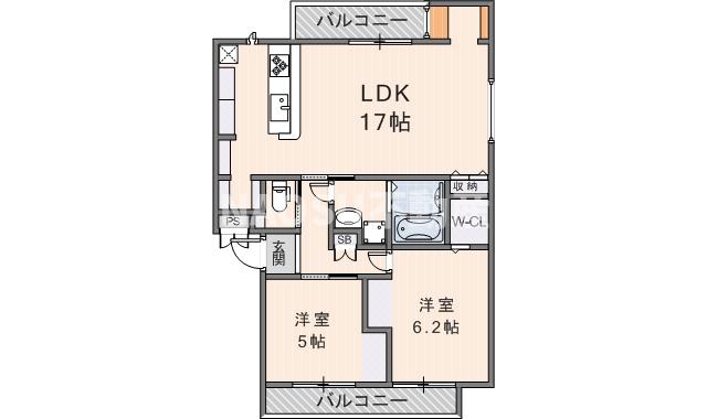 Helena　GARDEN玉串元町Ⅲ　（202号）