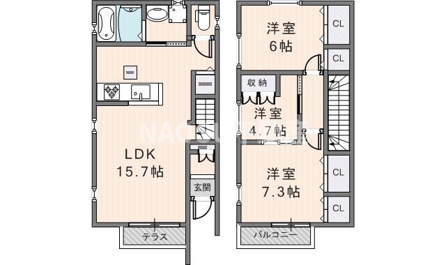 東大阪市玉串東2丁目戸建貸家 (号)
