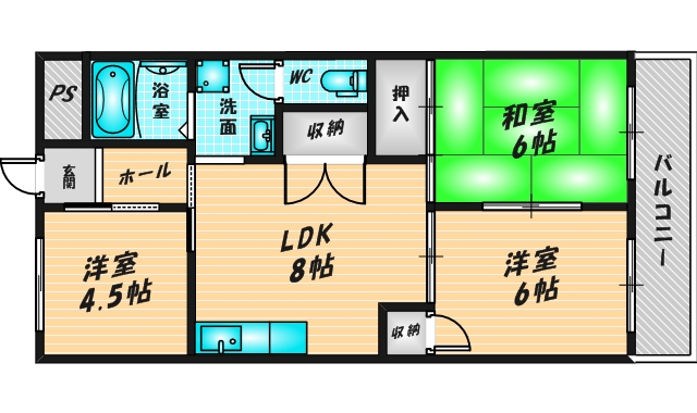メゾン瓜生堂　（405号）